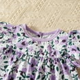 thumbnail image 5 of Mercatoo Toddler Girls Summer Outfit Floral Ruffle Sleeve Vest Tops Bow 𝐁loomers 2Pcs Set Kids Girls Holiday Clothes, 5 of 8