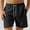 Black, variant on Mens Swim Trunks Summer Casual Solid Color Quick-drying Beach Shorts Lightweight Board Shorts with Pockets and Mesh Lining