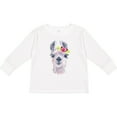 thumbnail image 3 of Inktastic Cute Llama with Flower Boys or Girls Long Sleeve Toddler T-Shirt, 3 of 5