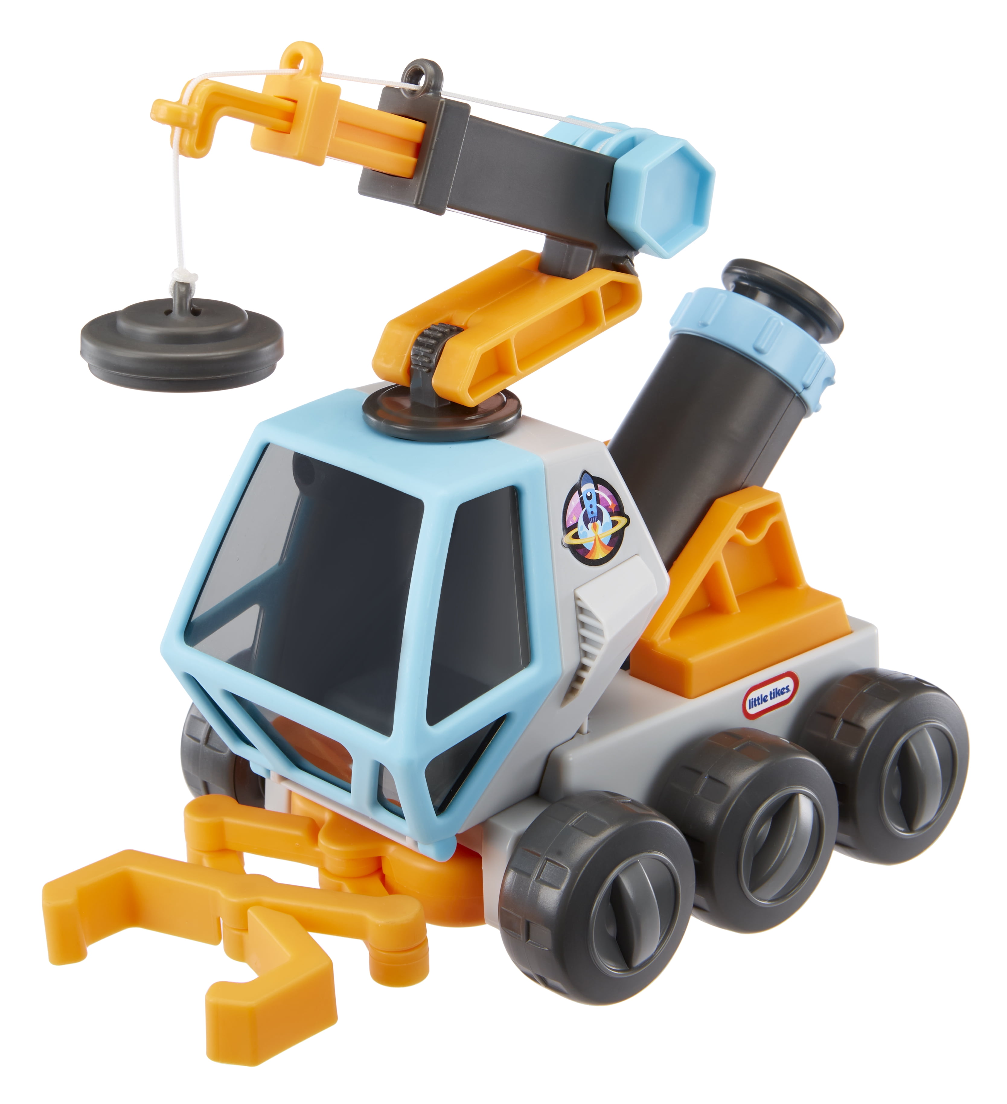 Little Tikes Big Adventures Space Rover STEM Toy Vehicle with Microscope, Magnetic Crane, C for Girls, Boys, Kids Ages 3+