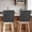Black, variant on Purple Moroccon Chair Back Cover for Dining Room Set of 4,Country Chic Ethnic Minimalist Motifs Removable Kitchen Chair Slipcovers,Washable Seat Protector for Restaurant Party Banquet Wedding Décor