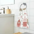 thumbnail image 3 of Yayeee 100% Cotton Hand Towels for Bathroom 16" x 28" Kitchen Towel, Red Nordic Christmas House, 3 of 7