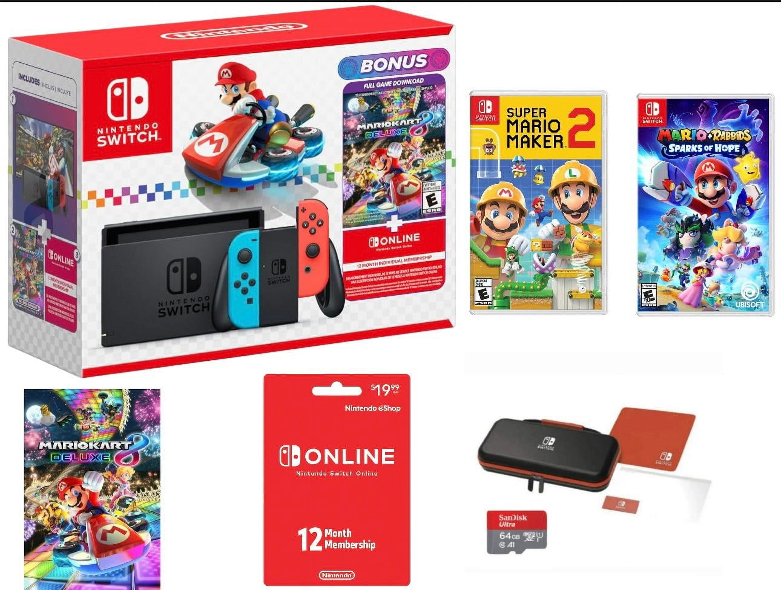 Nintendo Switch Mario Bundle - Red Joy-Con, Luigi's Mansion Nintendo Switch Mario Bundle - Red Joy-Con, Luigi's Mansion