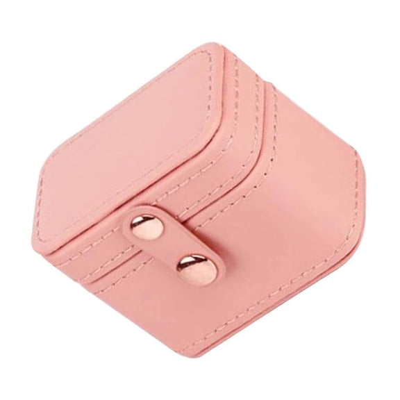 ETEREAUTY Jewelry Box with Button Closure, Covered Earring Storage Organizer with Soft Cushion for Secure Jewelry