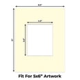 thumbnail image 2 of Off White Picture Frame Mat for 8.5x11 Frames - Fits 5x6 Photos - 1 Mat, 2 of 7