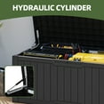 thumbnail image 6 of Uforic 120 Gallon Large Resin Deck Box, Lockable Outdoor Storage Boxes ,Waterproof, Black, 6 of 9