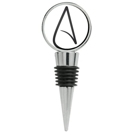

Atheist Logo Illustration Black and White Wine Stopper