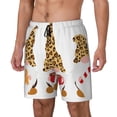 thumbnail image 1 of Balery Christmas Gnomes In Leopard Bañador para hombre, shorts de playa de secado rápido con entrepierna y forro de compresión-Small, 1 of 6