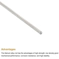 thumbnail image 4 of Unique Bargains Titanium Round Rod,Half-Hard TC4 Titanium Alloy,Round Bar Rod,3 x 200mm 2pcs, 4 of 5
