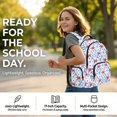 thumbnail image 2 of DISNIMO Bowknot Star Printed 3 Pcs Backpack Set, Lightweight School Bag and Lunch Bag Set for Toddler Boys, 17 Inch Student Backpack Pencil Case Set for Primary Preschool Students, 2 of 7