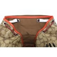 thumbnail image 5 of Coach (CE543) Track Colorblock Khaki Canvas Red Leather Logo Stamp Backpack Bag, 5 of 5