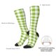 thumbnail image 4 of Fotbe White Green Plaid Calcetas Divertidas Estampadas para Hombre y Mujer, Calcetas de Algodón hasta la Rodilla para Caminar, Correr, Enfermería y Embarazo, 4 of 6