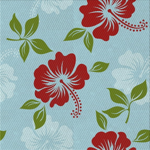 Ahgly Company Indoor Square Patterned Pale Turquoise Blue Novelty Area Rugs, 8' Square