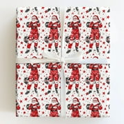 Santa Claus Race Car Driver Motorsports Christmas Wrapping Paper