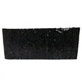 thumbnail image 2 of Balsa Circle 21 feet Black Big Payette Sequin Satin Dual Layered Table Skirt Party Events Decorations Supplies, 2 of 8