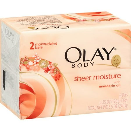 Olay Mandarin Oil Body Bar Soap, 2 Pack