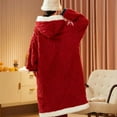 thumbnail image 4 of Pijama de franela para mujer, traje de terciopelo Coral, camisón largo para el hogar, felpa gruesa, moda coreana, invierno, nuevo, 4 of 4