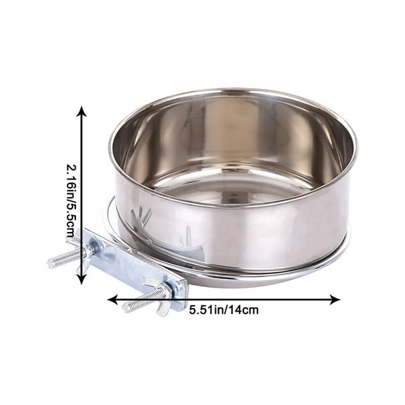 Ordinary stainless steel dog bowl dog cage hanging fixed dog Basin Extra Large Dog Feeders Food And Water Silicone Pet Bowl Mat Food And Water Bowls for Dogs Dog Bowls Small Size Dog Elevated Dog