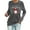 Gray, variant on Aayomet Cute Tops For Women Womens Plus Size Long Sleeve Tunic Crewneck Colorblock Striped Tee Shirt,Gray XL