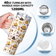 thumbnail image 3 of Lsque Thanksgiving Pattern 40 OZ Ice Bully Cup with Handle and Straw, Double Wall Stainless Steel Tumbler Travel Coffee Cup with Lid for Christmas Present, 3 of 8