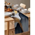 thumbnail image 6 of Boanket Blue Gold Gray Marble Table Runner - 36 Inch Long, Kitchen Dining Table Runner Dresser Scarves, Modern Abstract Mountain Art Farmhouse Decor for Coffee Tables Wedding Party Banquet, 6 of 8