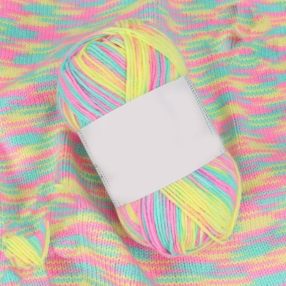 3 Skeins 3-Ply Cotton Yarn for Weaving Knitting Crochet Colorful 2mm Colorful