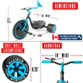 thumbnail image 4 of Trike de drift Madd Gear - Noir/Bleu Manual, 4 of 10