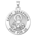 thumbnail image 2 of Picturesongold.Com Saint Seraphina Religious Medal Female Adult - 2/3 inch Dime 14K Yellow Gold, 2 of 4