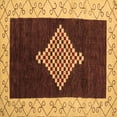 thumbnail image 1 of Ahgly Company Indoor Square Abstract Brown Modern Area Rugs, 7' Square, 1 of 4