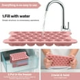 thumbnail image 4 of Mini Ice Cube Tray with Lid and Bin: TINANA Hexagonal Small Ice Trays for Freezer - Easy Release Honeycomb Nugget Ice Tray with Lid - Pink, 4 of 7