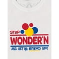 thumbnail image 4 of Camiseta informal de manga corta con estampado "Stop Wonder Get Bread" para todas las estaciones, cuello redondo, elegante, para mujer, para adultos, hombres, mujeres, adolescentes, jóvenes, deportes, 4 of 8