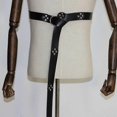 thumbnail image 2 of Medieval Viking Pirate Leather Ring Belt Steampunk Long Loop Knot Waistband Men Larp Knight Costume Cosplay Accessory For Adult, 2 of 4