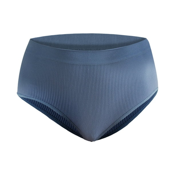 Gibobby Verano calzoncillos adelgazantes Calzoncillos de algodón con rosca para mujer, sin costuras, talla grande, cintura media, brasileño, Sexy, para estudiantes, paquete de(Azul, M)