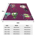 thumbnail image 4 of Invader Zim Dib Gir Flannel Blanket Ultra-Soft Micro Fleece Throw Blanket For Bed Sofa Couch Car Office Unisex Adult Fuzzy Bed Blanket Cozy Kids Throw Blanket 40"x30", 4 of 8