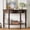 Espresso, variant on DRNANLIT Half Moon Console Table with Drawer & Shelf, Rustic Solid Wood, Natural for Entryway Hallway