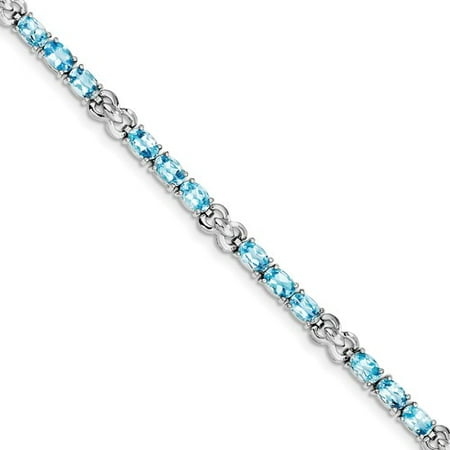 Sterling Silver Blue Topaz Bracelet. Gem Wt- 9.32ct