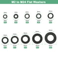 thumbnail image 4 of Uxcell 60-Pack M8 Arandelas Planas de Nylon 8mm ID 16mm OD 1.5mm Grosor Espaciador de Sellado Junta Anillo Negro, 4 of 6