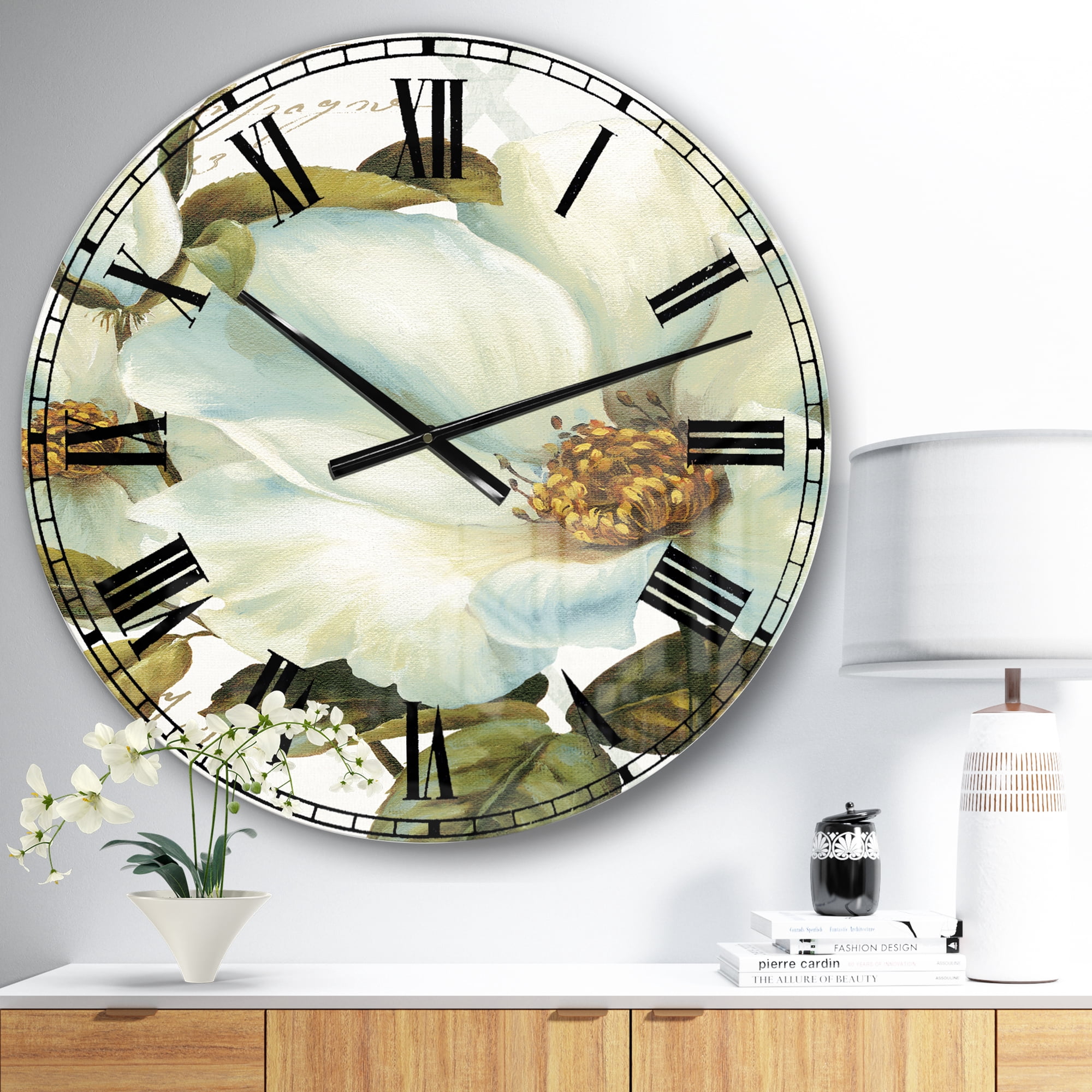 Designart Oversized Multicolor Analog Round Modern Traditional Wall Clocks, CLM30957-C23