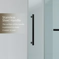 thumbnail image 6 of Kullavik Shower Door 56-60" W x 76" H Frameless Shower Door,Sliding Shower Door with 5/16"(8mm) Clear Tempered Glass,Glass Shower Door w/Seal Strip Parts and Handle,Stainless Steel Hardware,Black, 6 of 9