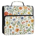 thumbnail image 5 of FORMRS Zipper Binder with Shoulder Strap 2-inch Ring 500 Sheet Capacity File Bag, Watercolor Wildflowers Pattern, 5 of 5