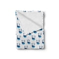 thumbnail image 2 of Modern Soft Flannel Fleece Throw Blanket, Whale Fish Swimming in the Ocean Sea Fins Marine Underwater Childish Design, Cozy Plush for Indoor and Outdoor Use, 70" x 90", Dark Sky Blue, by Ambesonne, 2 of 6