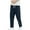 Navy, variant on Ohufall Men's Straight Leg Pants Fashion Relaxed Fit Elastic Waist Drawstring Trouser Plus Size Solid Casual Jogger Pants for Men