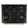 thumbnail image 3 of Forno Antico 36-inch Dual Fuel Range, Black and Antique Brass, 6 Burners, 4.5 cu.ft. Convection Oven, 3 of 5