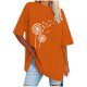 thumbnail image 1 of Camisetas de Manga Corta para las Mujeres Impreso Cuello Redondo Suelto Camiseta, Casual Cuatro Estaciones Blusa para el Hogar, 1 of 3