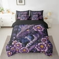 thumbnail image 2 of Erosebridal Western Purple Dragon Bedding Sets King Size,Chic Floral Comforter Sets with Sheets,Starry Sky Trippy Galaxy Bed in a Bag King Size For Youth,Microfiber Bedroom Decor Reversible,7-Piece, 2 of 6