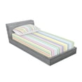 thumbnail image 2 of Ambesonne Pastel Fitted Sheet & Pillow Sham Set, Striped Classic Pattern, Twin, Multicolor, 2 of 2