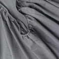 thumbnail image 3 of BESTOUCH Fitted Sheet Only 100% Washed Cotton Linen Feel Easily Fits Deep Pockets up to 17 inch Solid Quiet Shade Grey Queen, 3 of 6