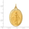 thumbnail image 3 of 14k Polished and Satin Solid Large Miraculous Medal Oval Pendant XR1760, 3 of 4