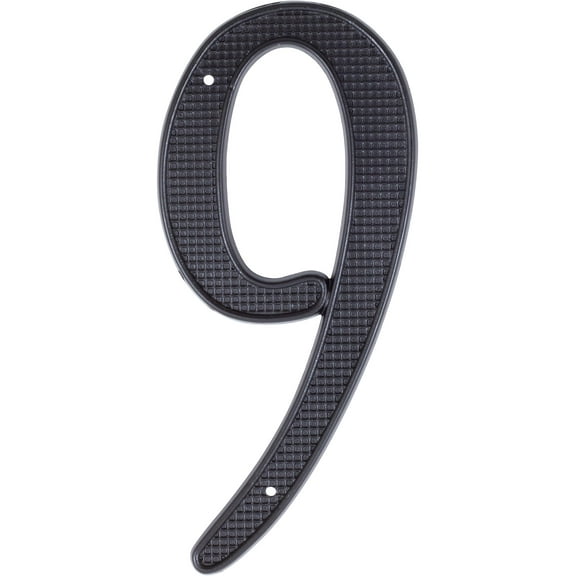 Stone Harbor Hardware 4 inch Matte Black Traditional House Number 9
