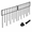 Black-19 Panel, 20.50 Ft, variant on L Barrier Fence 30 Upgrade 1.26 In Gap Decorative Fences No Dig For Rabbits And Dog Ground Defense Rustproof Metal Wire Garden Ed